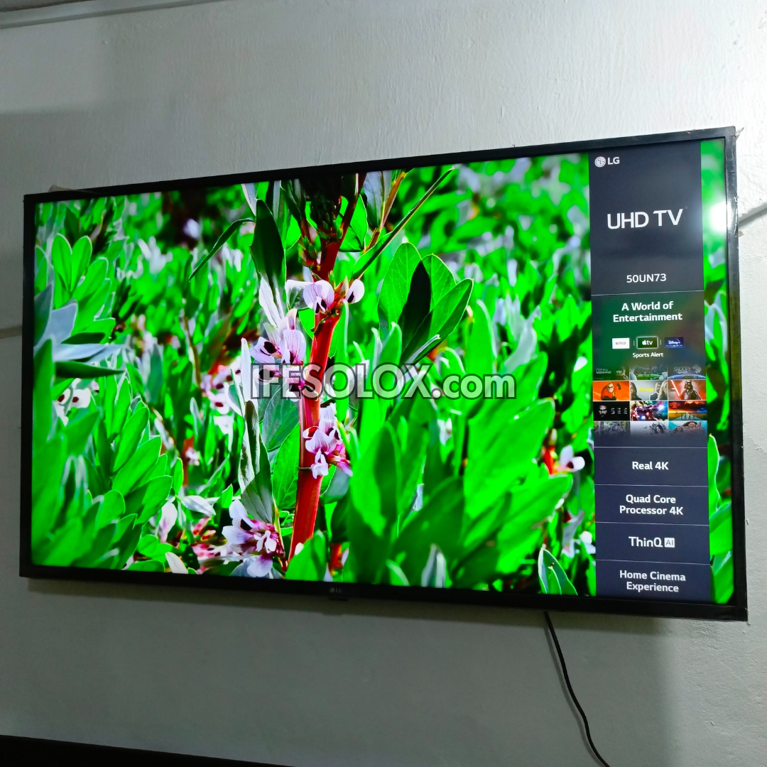 LG 50 Inch 50UN7000 Series Thinq AI webOS Smart 4K UHD Active HDR TV with Bluetooth, Miracast, Airplay 2 - UK Used