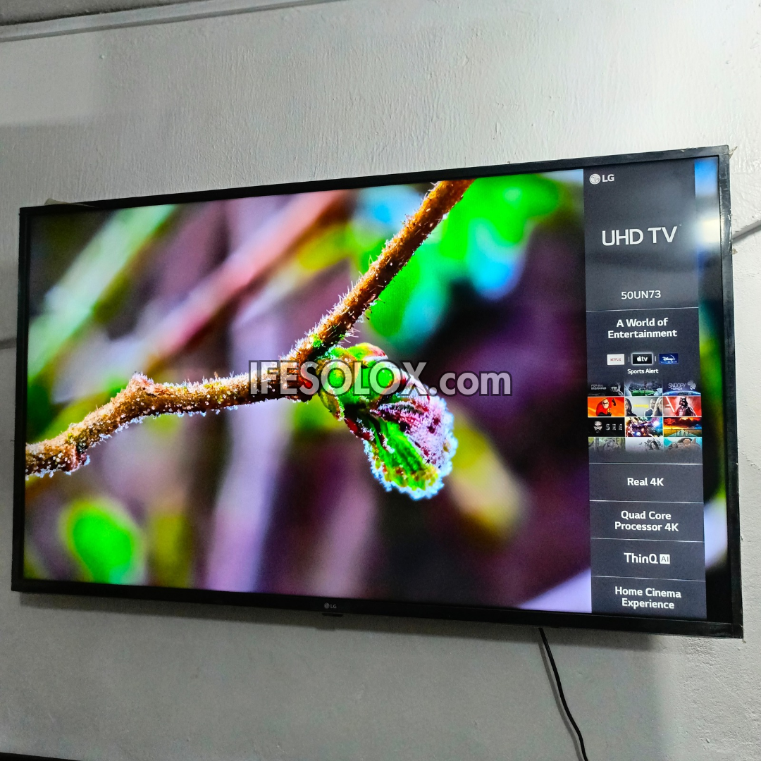 LG 50 Inch 50UN7000 Series Thinq AI webOS Smart 4K UHD Active HDR TV with Bluetooth, Miracast, Airplay 2 - UK Used