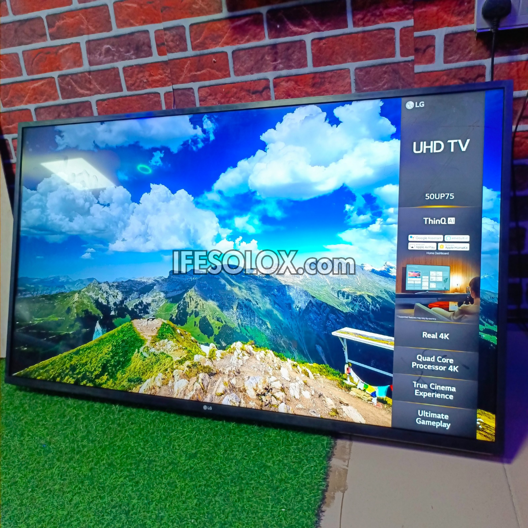LG 50 inch 50UP75 ThinQ AI webOS 6.0 4K UHD HDR10 Pro Smart TV (Bluetooth, WiFi, AirPlay 2) - Foreign Used