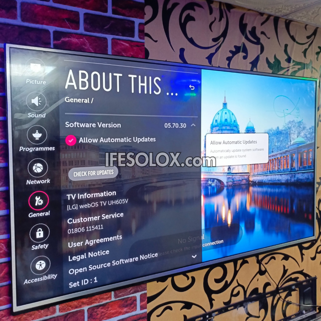 LG 55 Inch 55UH603 Series webOS Smart 4K UHD Active HDR TV (WiFi, Miracast, Netflix, YouTube) - Foreign Used