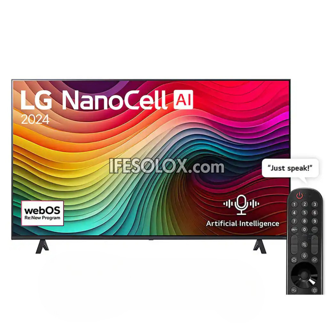 LG 75 Inch NANO80 Series 4K Ultra HD AI Thinq webOS24 Smart NanoCell TV + 2 Years Warranty - Brand New
