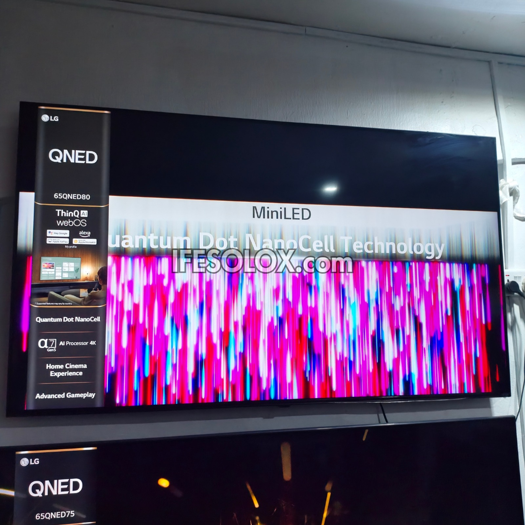 LG 65 Inch QNED80 Series, Quantum Dot, NanoCell and Mini-LED webOS Smart 4K QNED TV - Foreign Used