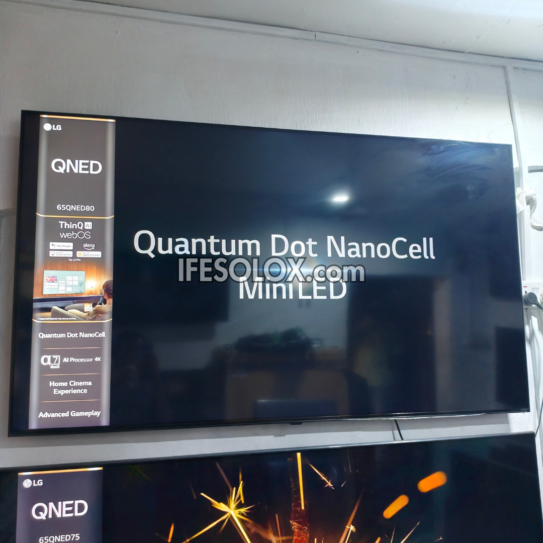 LG 65 Inch QNED80 Series, Quantum Dot, NanoCell and Mini-LED webOS Smart 4K QNED TV - Foreign Used
