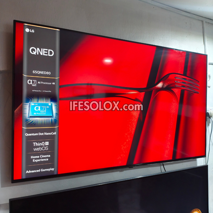 LG 65 Inch QNED80 Series, Quantum Dot, NanoCell and Mini-LED webOS Smart 4K QNED TV - Foreign Used