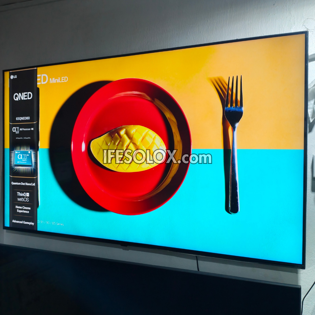 LG 65 Inch QNED80 Series, Quantum Dot, NanoCell and Mini-LED webOS Smart 4K QNED TV - Foreign Used