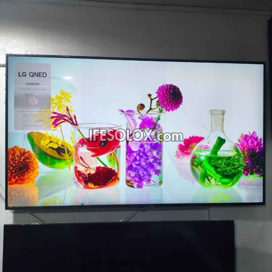 LG 65 Inch QNED81 Quantum Dot, NanoCell webOS Smart 4K UHD Frameless TV (Bluetooth, WiFi, Gaming TV) - Foreign Used