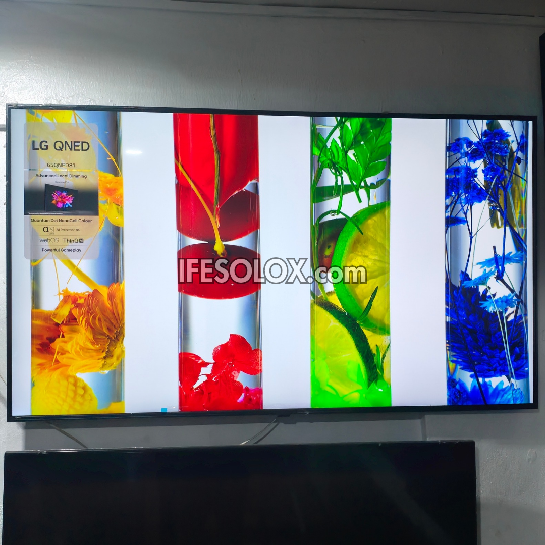 LG 65 Inch QNED81 Quantum Dot, NanoCell webOS Smart 4K UHD Frameless TV (Bluetooth, WiFi, Gaming TV) - Foreign Used