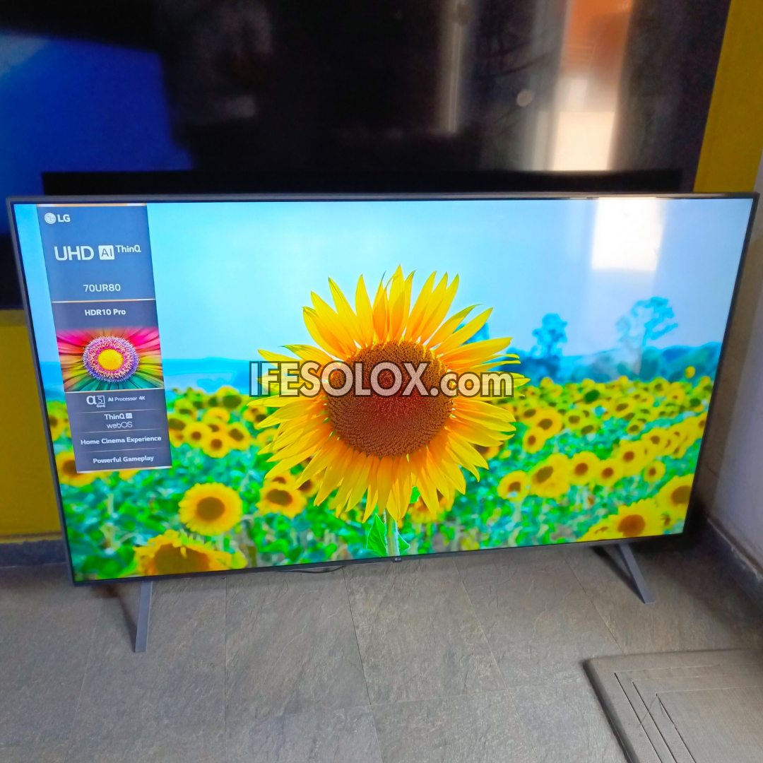 LG 70 Inch 70UR80 Series AI Thinq webOS 4K UHD Smart TV (Active HDR, Bluetooth, WiFi, Miracast, AirPlay) - Foreign Used