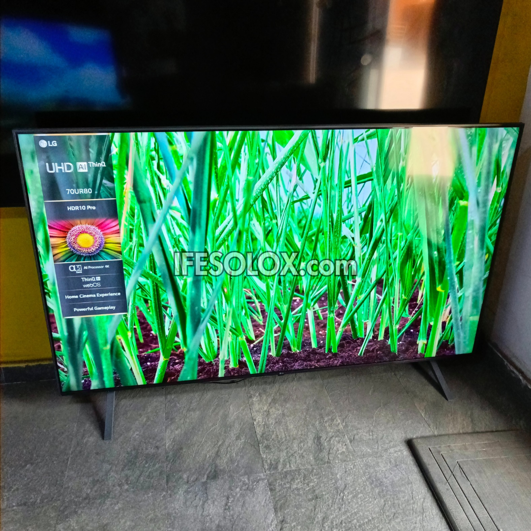 LG 70 Inch 70UR80 Series AI Thinq webOS 4K UHD Smart TV (Active HDR, Bluetooth, WiFi, Miracast, AirPlay) - Foreign Used