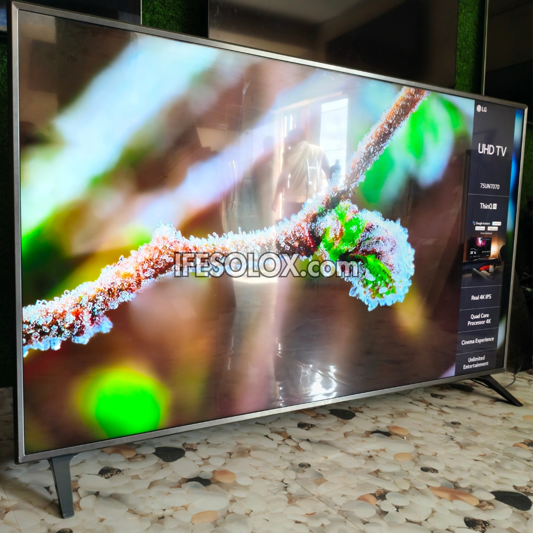 LG 75 inch 75UN70 Series ThinQ AI webOS Smart 4K UHD TV (Bluetooth, Wi-Fi, Miracast, AirPlay) - Foreign Used