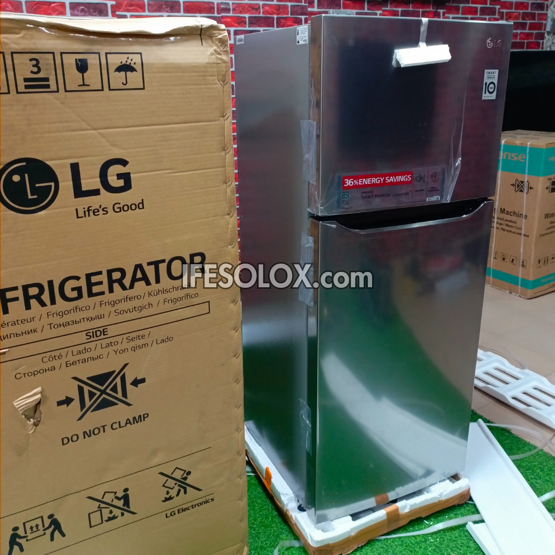 LG GL-C252SLBB 260L Smart Inverter Top-Freezer Double Door Refrigerator + 2 Years Warranty - Brand New