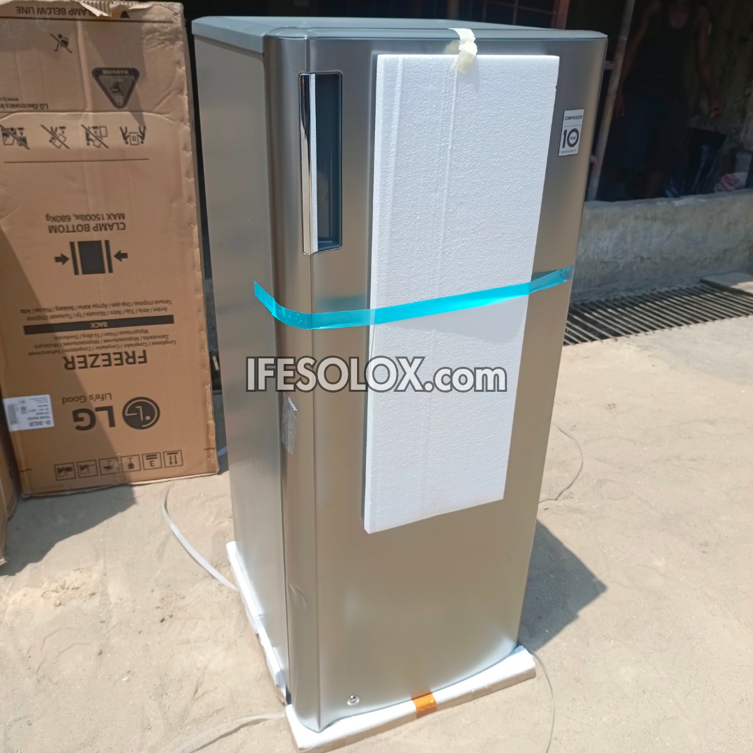 LG GN-304SL 168L Turbo Freeze Smart Inverter Upright Freezer (Silver) with Low Voltage Stability - Brand New