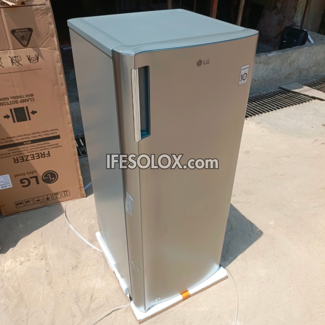 LG GN-304SL 168L Turbo Freeze Smart Inverter Upright Freezer (Silver) with Low Voltage Stability - Brand New