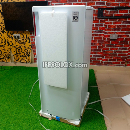 LG GN-304SQ 168L Turbo Freeze Smart Inverter Upright Freezer (White) with Low Voltage Stability - Brand New