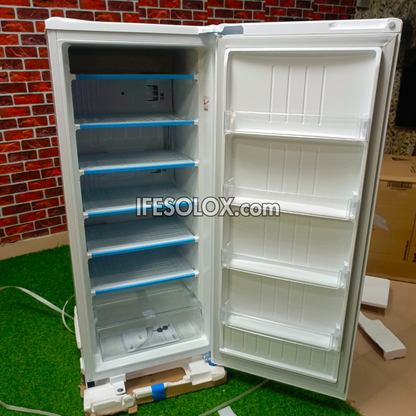LG GN-304SQ 168L Turbo Freeze Smart Inverter Upright Freezer (White) with Low Voltage Stability - Brand New