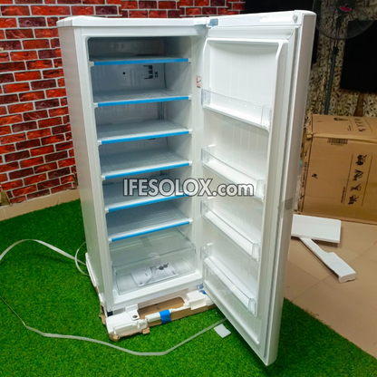 LG GN-304SQ 168L Turbo Freeze Smart Inverter Upright Freezer (White) with Low Voltage Stability - Brand New