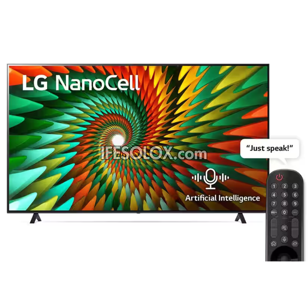 LG 65 Inch NANO77 4K Ultra HD AI Thinq webOS Smart NanoCell TV - Brand New