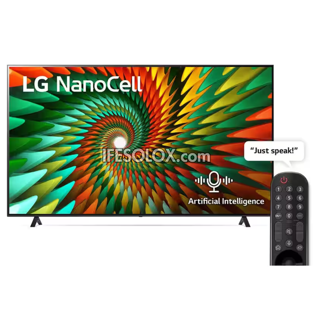 LG 55 Inch NANO77 4K Ultra HD AI Thinq webOS Smart NanoCell TV - Brand New