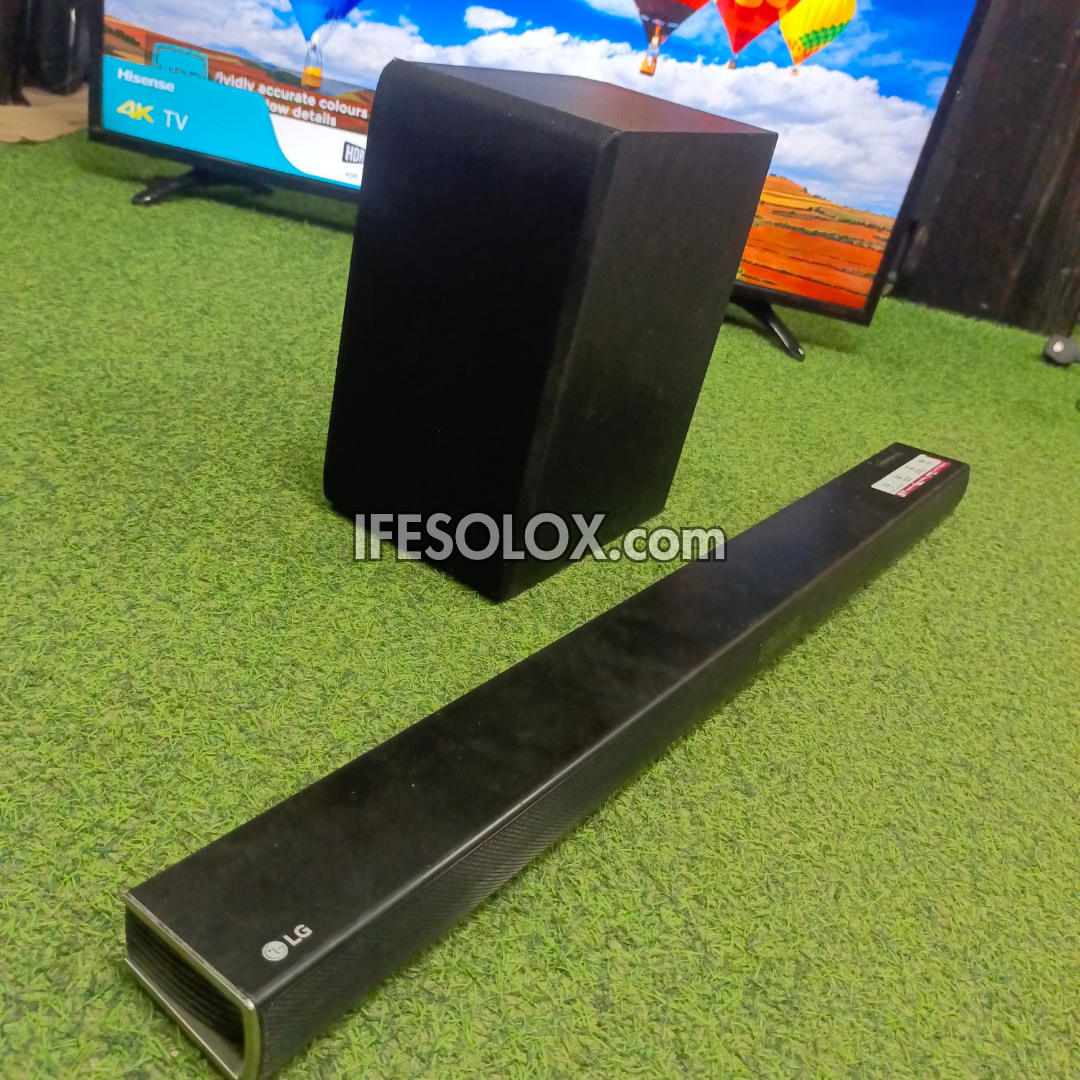 LG SH4 2.1Ch 300W Bluetooth Sound Bar with Wireless Subwoofer (USB, HDMI In/Out, Aux) - Foreign Used
