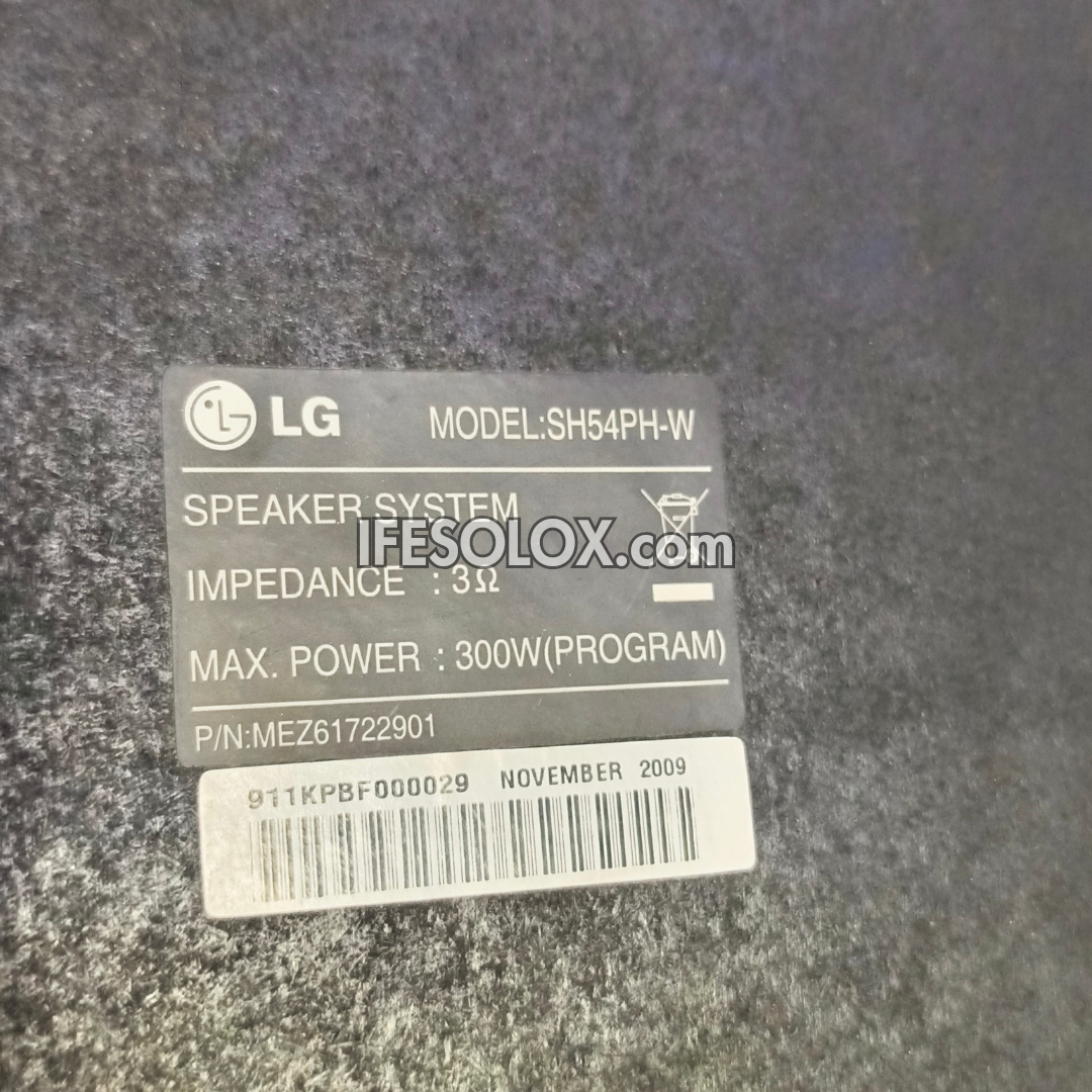 LG SH54PH-W 3 ohms Home Theater Passive Subwoofer - Foreign Used