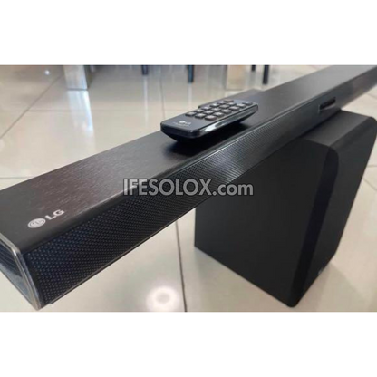 LG SJ4 2.1Ch 300W Bluetooth Sound Bar with Wireless Subwoofer and HDMI (In & Out) - Foreign Used