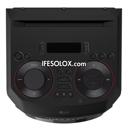 LG XBOOM RNC9 Double Bass Blast Bluetooth HiFi Home Theater + Karaoke Mic & Guitar Input, DJ App - Brand New