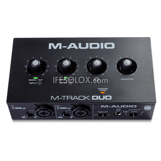 M-AUDIO M-Track Duo 2-Channel USB Audio Interface with 2 Crystal Preamp Combo Input - Brand New