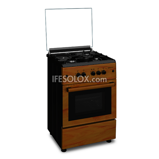 MAXI 60x60 (3+1) Oven Gas Cooker with 3 Gas Burners and 1 Electric Plate (IGL WOOD) - Brand New