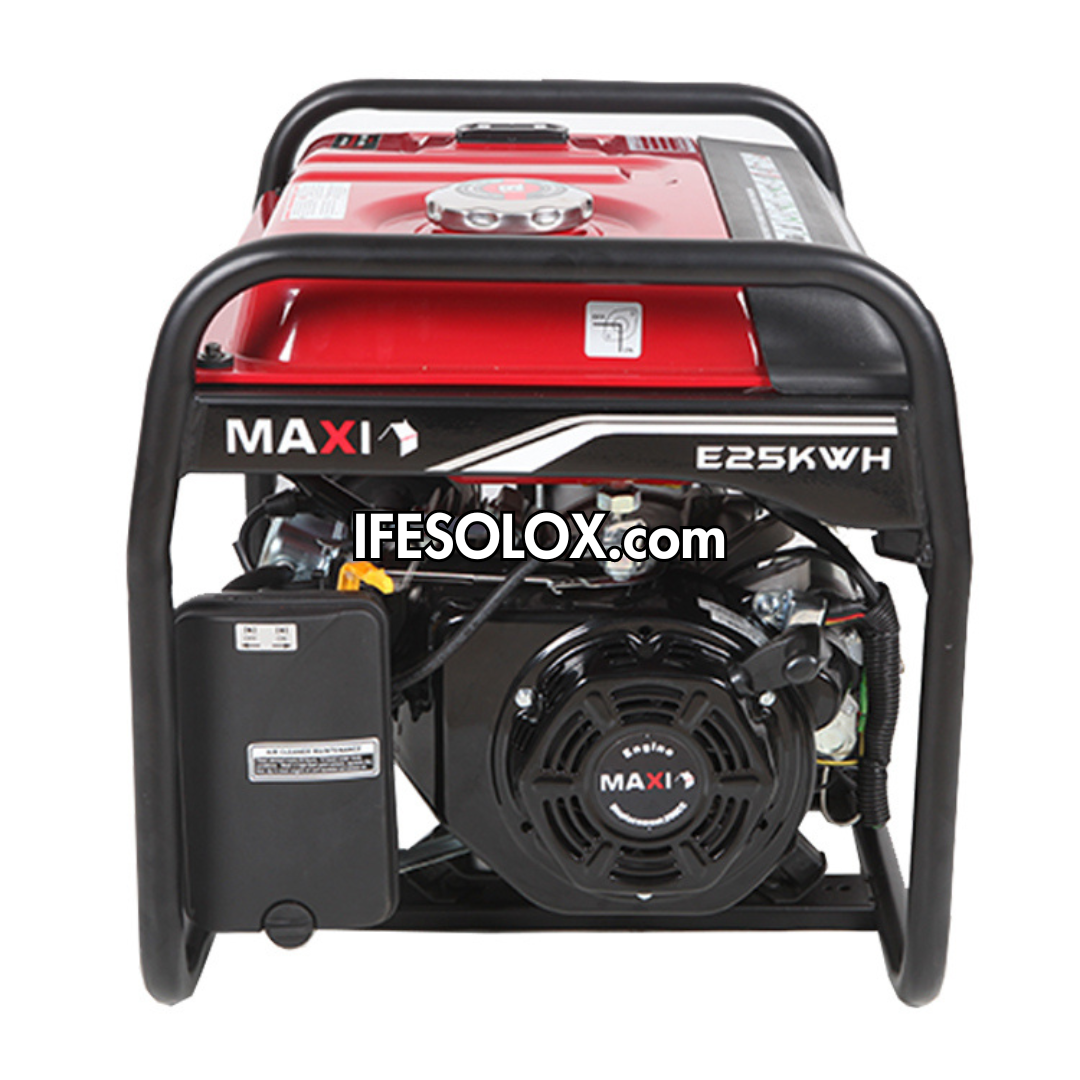 MAXI E25KWH 3.1KVA Pure Copper Key Start Gasoline Generator with Tire and Handles - Brand New