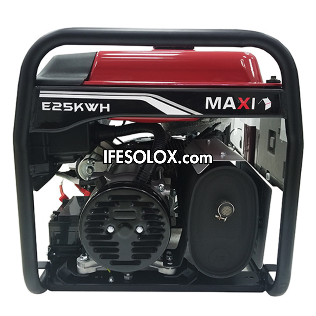 MAXI E25KWH 3.1KVA Pure Copper Key Start Gasoline Generator with Tire and Handles - Brand New