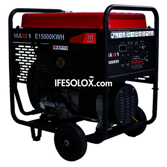 MAXI E15000KWH 18.75KVA Pure Copper Key Start Gasoline Generator with 3 PHASES - Brand New