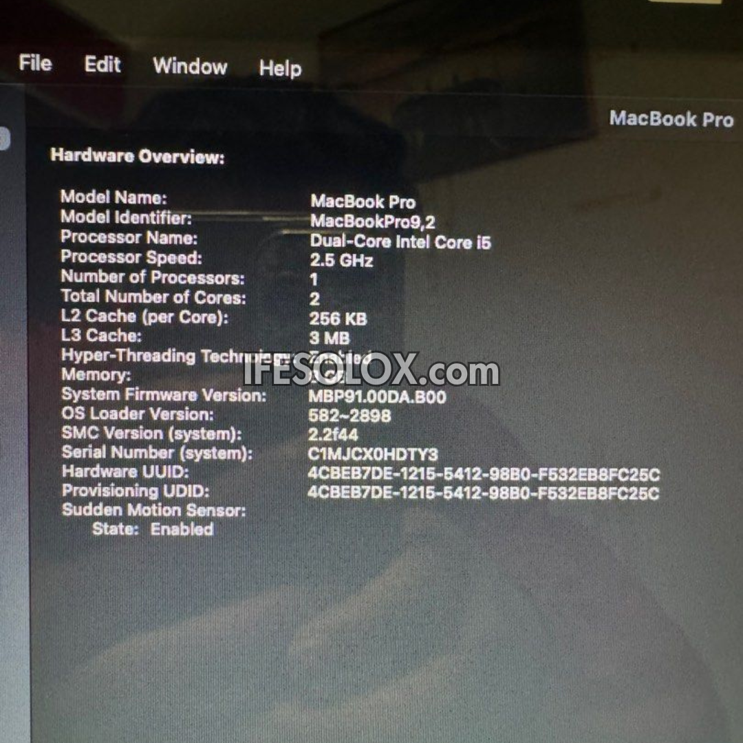 MacBook Pro 2012 13.3 inch Full HD Laptop with Intel Core i5 3rd Gen, 8GB DDR3 RAM, 500GB HDD - Foreign Used