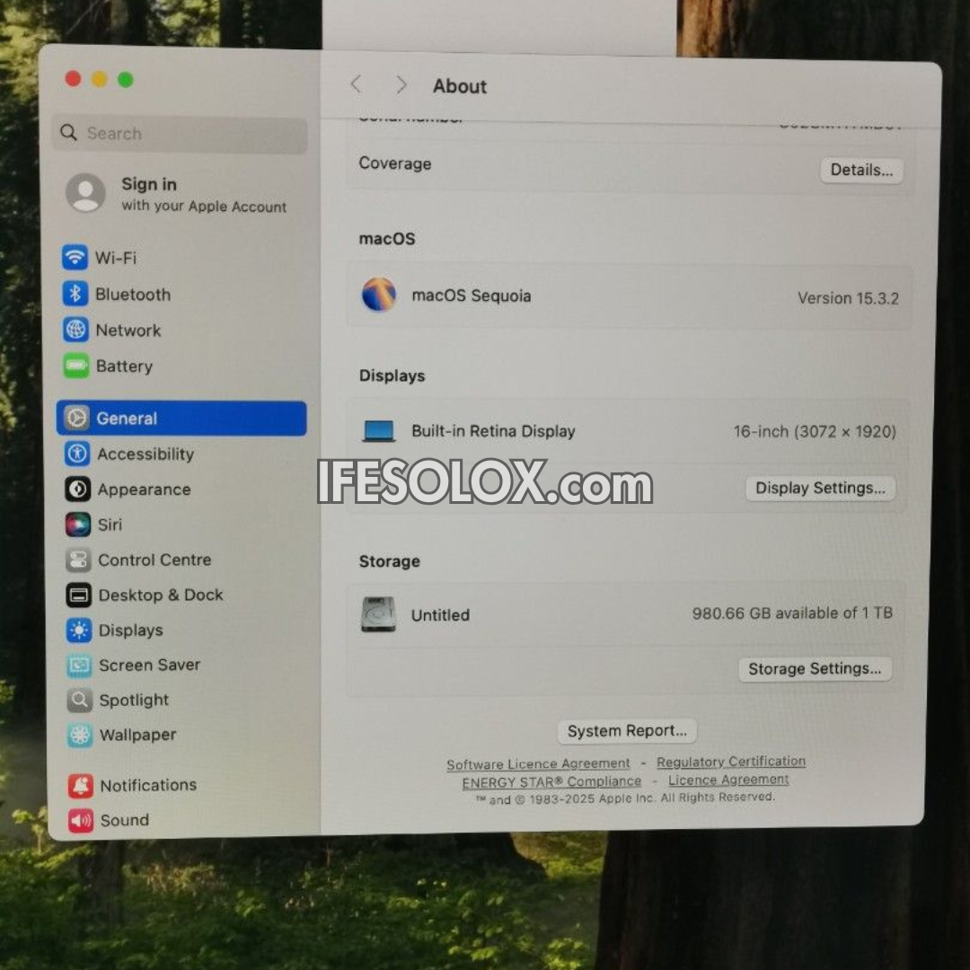 MacBook Pro 2019 16" Retina Display Laptop with Intel Core i9 9th Gen, 32GB DDR4 RAM, 1TB SSD - Foreign Used
