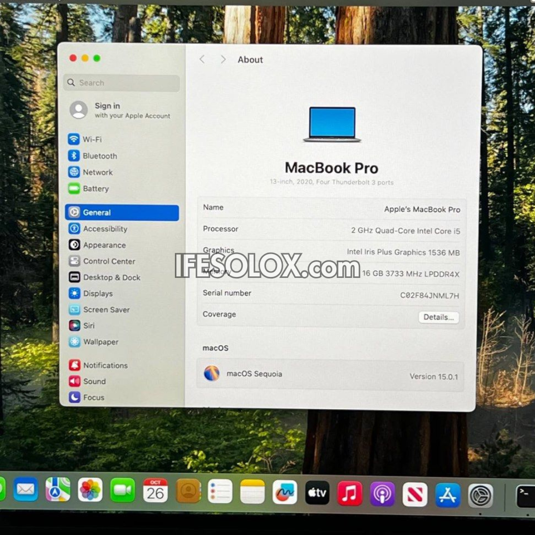 MacBook Pro 2020 13.3" Retina Display Laptop with Intel Core i5 10th Gen, 16GB DDR4 RAM, 512GB SSD - Foreign Used