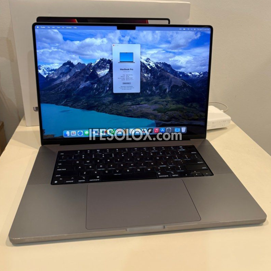 MacBook Pro 2021 16" Liquid Retina Display Laptop with Apple M1 Pro, 16GB DDR5 RAM, 1TB SSD - Foreign Used