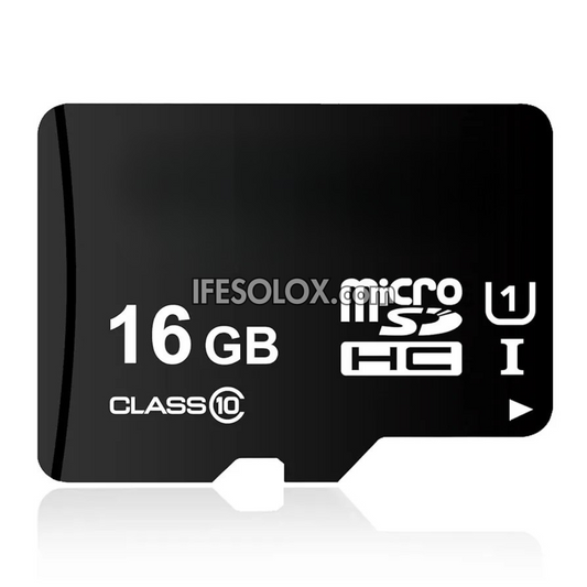 Micro SD 16GB Memory Card with Full Size SD Adapter - Brand New