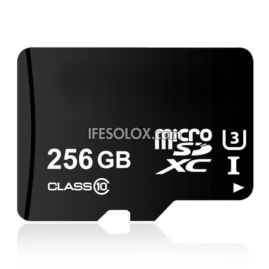 Micro SD 256GB Memory Card with Full Size SD Adapter - Brand New