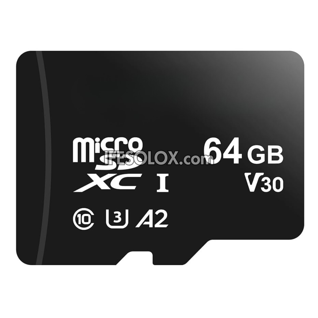 Micro SDXC 64GB Memory Card (A2, U3) with Full Size SD Adapter - Brand New