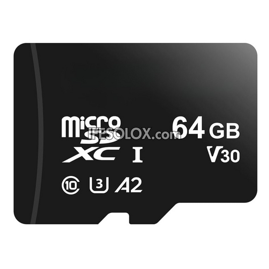 Micro SDXC 64GB Memory Card (A2, U3) with Full Size SD Adapter - Brand New