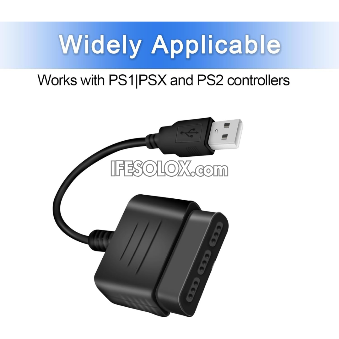 PS2 Controller to USB Game Controller Adapter for PS2 Gamepad to PS3, PS4 and PC - Brand New