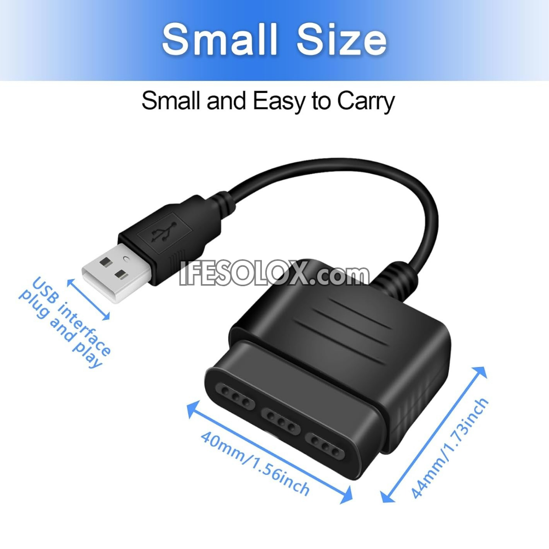 PS2 Controller to USB Game Controller Adapter for PS2 Gamepad to PS3, PS4 and PC - Brand New