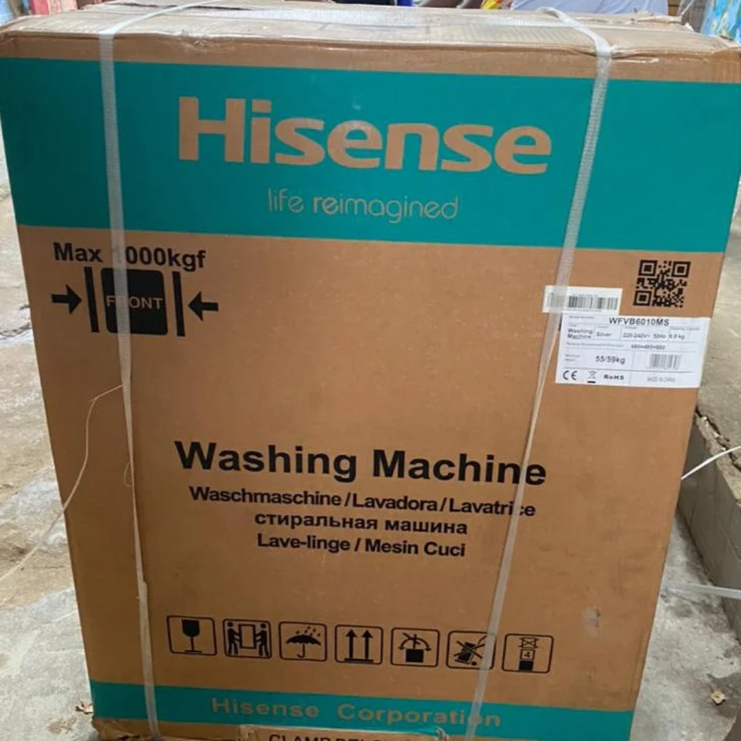 Hisense WFVB6010MS 6kg Automatic Washing Machine - Carton View