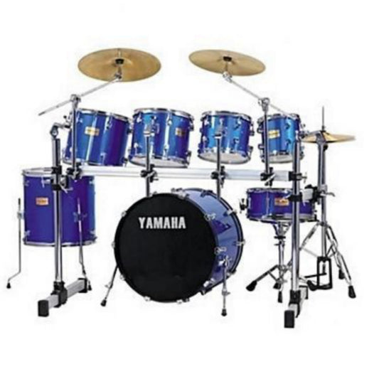Yamaha 7-piece Complete Drum Set (laser Blue) - Brand New