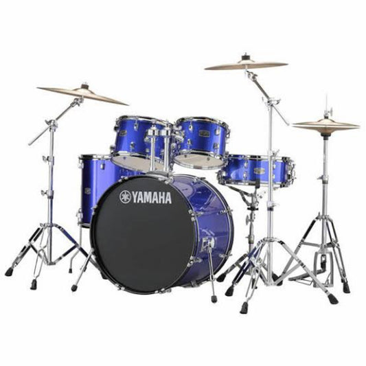 Yamaha Rydeen 5-piece Double Tom Complete Drum Set (sparkling blue) - Brand New