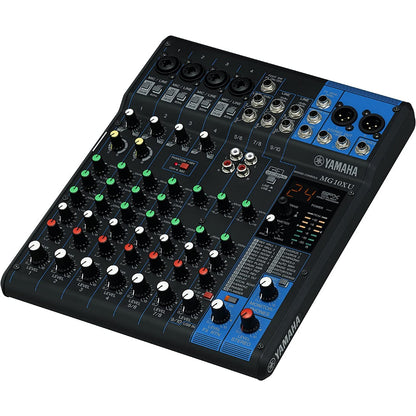 Yamaha MG10XU 10-Channel Powered Stereo Mixer With USB Interface and Effects - front Angle view