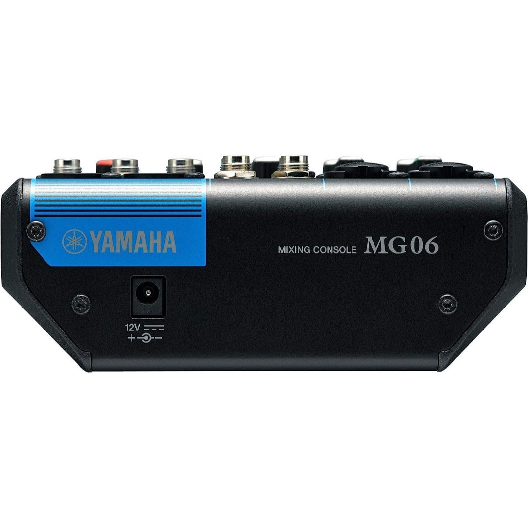 Yamaha MG06 6-Channel Compact Stereo Mixer - Back view