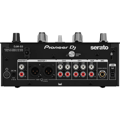 Pioneer Dj DJM-S3 2-Channel Serato DJ Mixer - Back View 