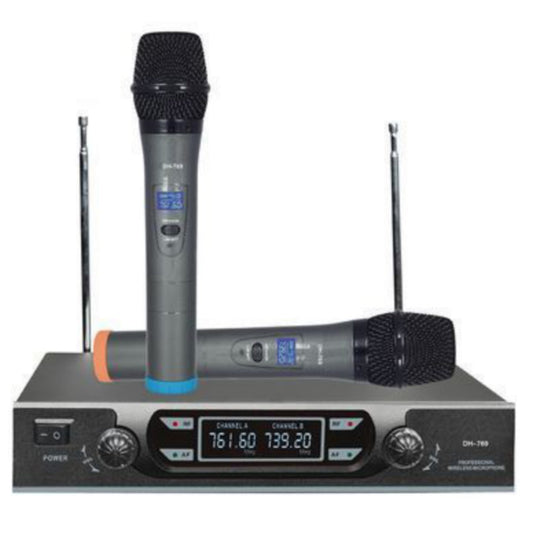 Max DH-769 Dual (2-way) Wireless Dynamic Vocal Microphone - Brand New