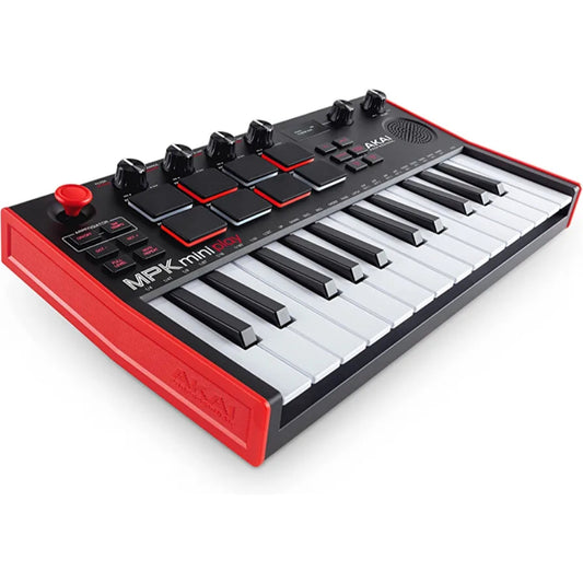 AKAI Professional MPK Mini Play MK3 USB MIDI Keyboard Controller with Built in Speaker, 8 MPC Drum Pads and 4 Rotary Knobs - Brand New