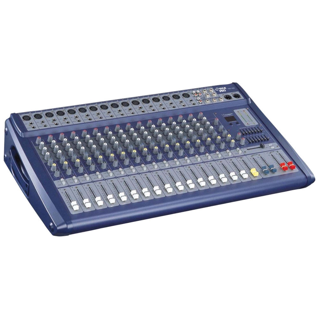 Professional PMX1608DU 16-Channel 1200W Powered Mixer With Built-in Amplifier, BlueTooth, USB, DSP Effects And Phantom Light - Brand New